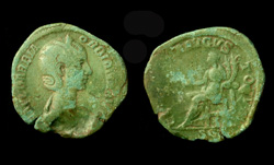 Orbiana, Wife of Severus Alexander, Sestertius, Concordia reverse, SOLD!